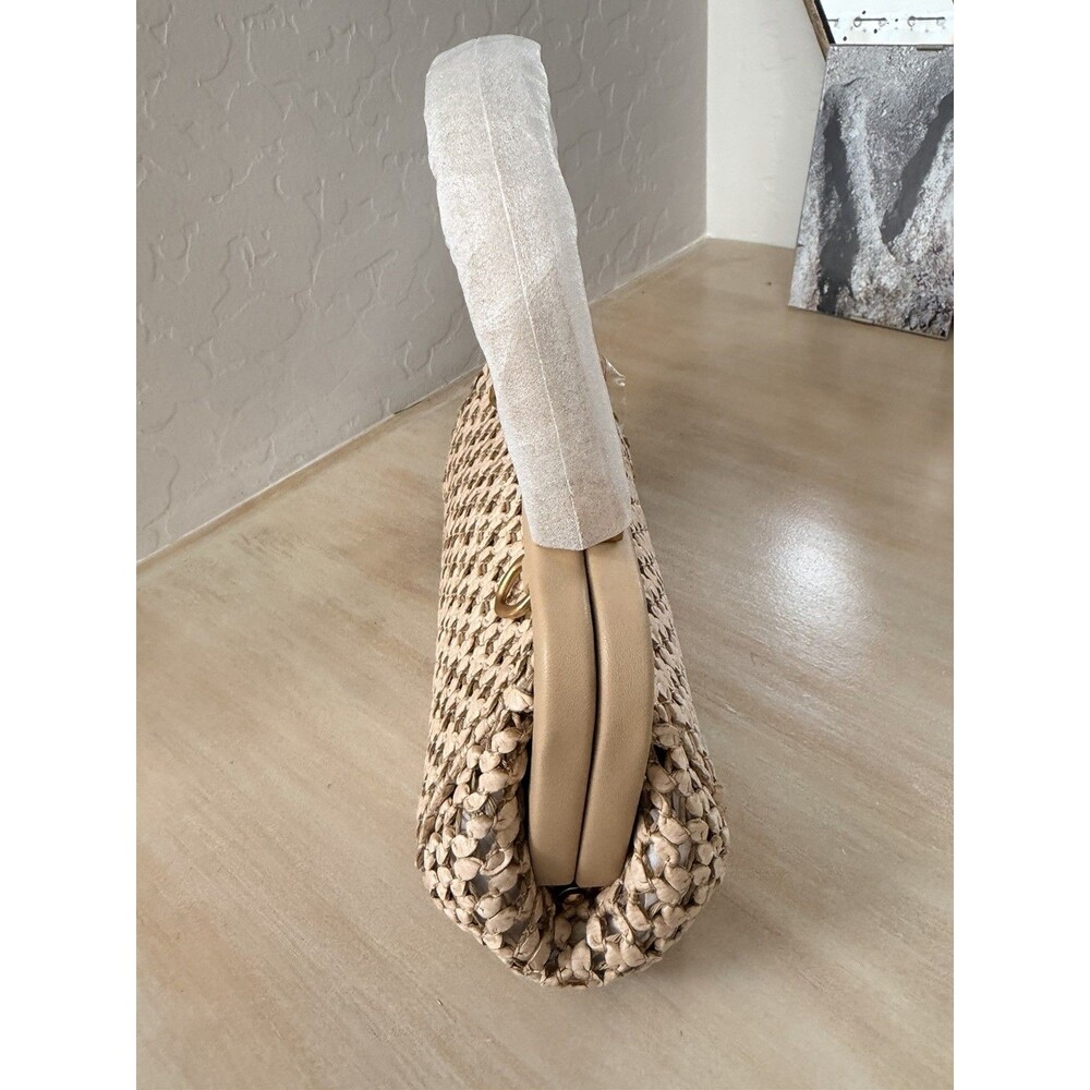 NEW | Cult Gaia Zuma Mini Woven Crossbody Tote Sand Top Handle Bag NWT $458 - Picture 16 of 16